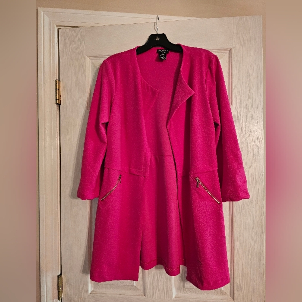 F&F Pink Cape Jacket Structured Silhouette